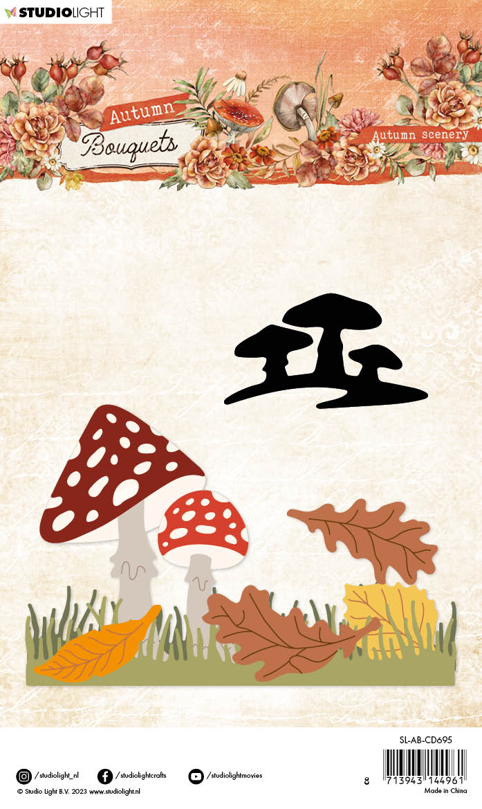 SL Matrice de découpe Scène d'automne Bouquet d'automne 105x141x1mm 12 pièces n°695-4
