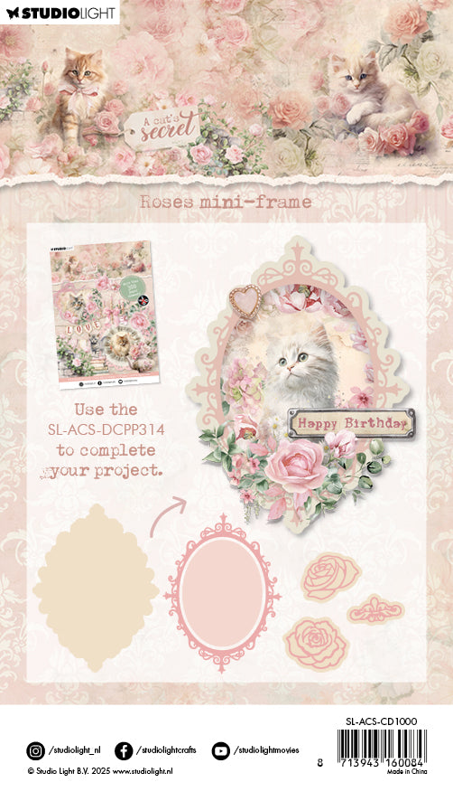 SL Cutting Die Roses Mini-Frame A Cat's Secret 9 Pieces-2
