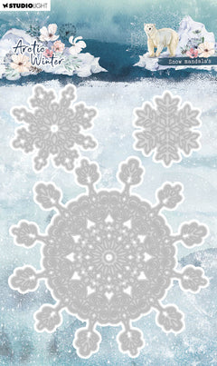 Troqueles de corte SL Mandalas de nieve Invierno ártico 105x144x1mm 3 piezas n.º 762-1