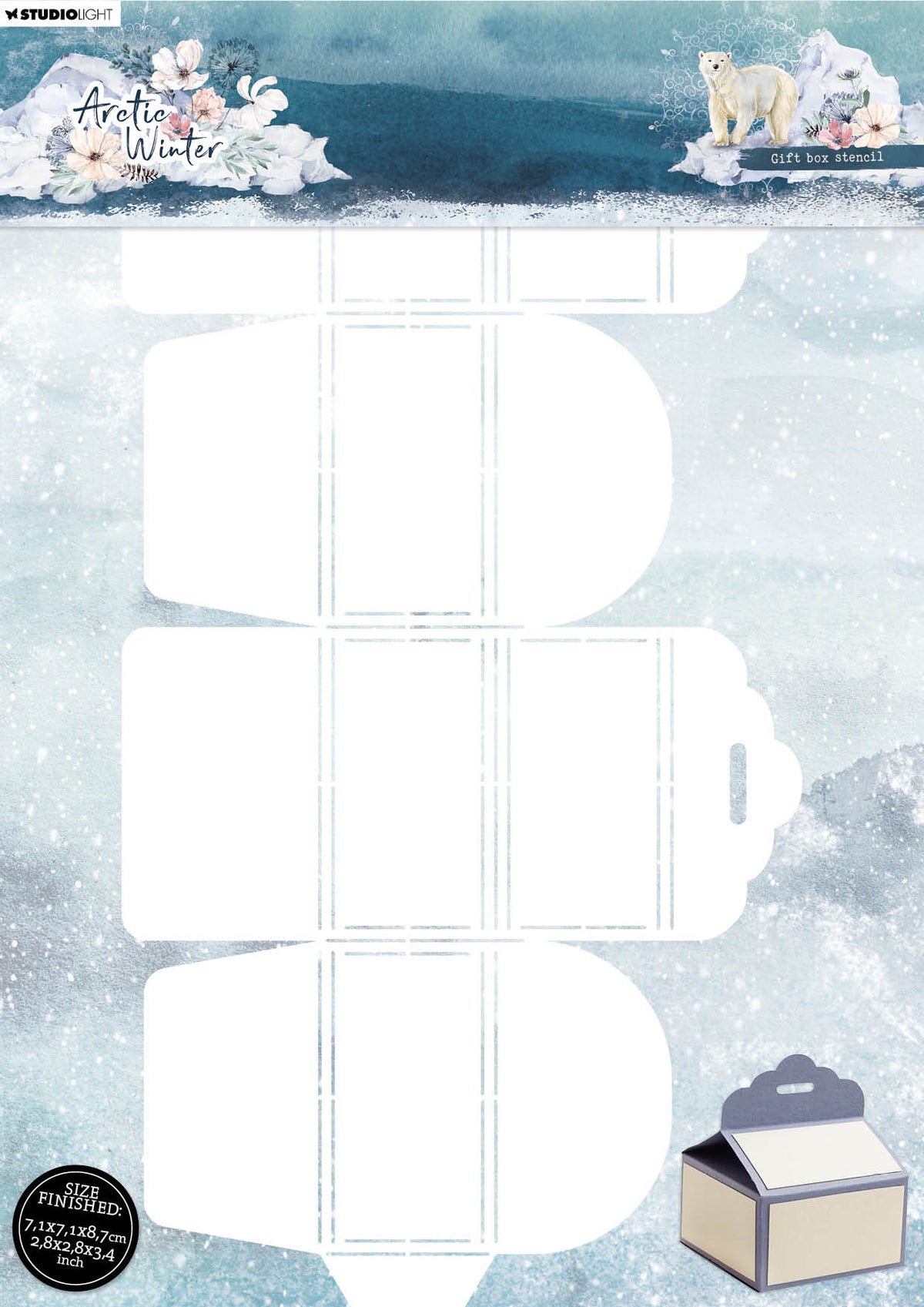 SL Stencils Giftbox Artic Winter 155x297x1mm 1 PC nr.02-1