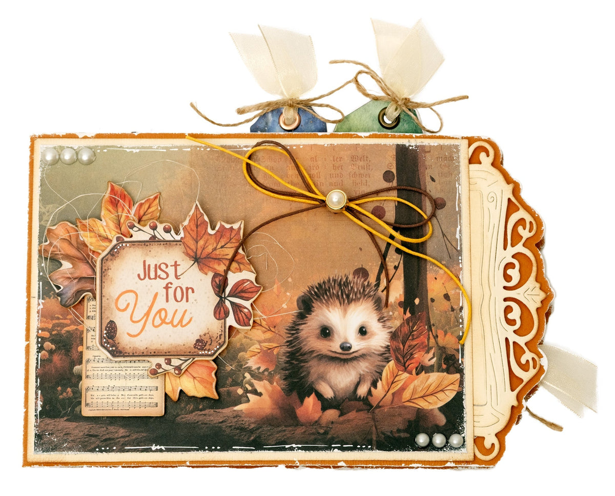 SL Éléments en papier Feuilles, Animaux et Maisons Charmant automne 108 pièces-4