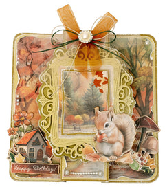 SL Éléments en papier Feuilles, Animaux et Maisons Charmant automne 108 pièces-6