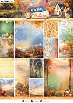 Bloc de papiers design SL - Charming Autumn - 36 feuilles-1