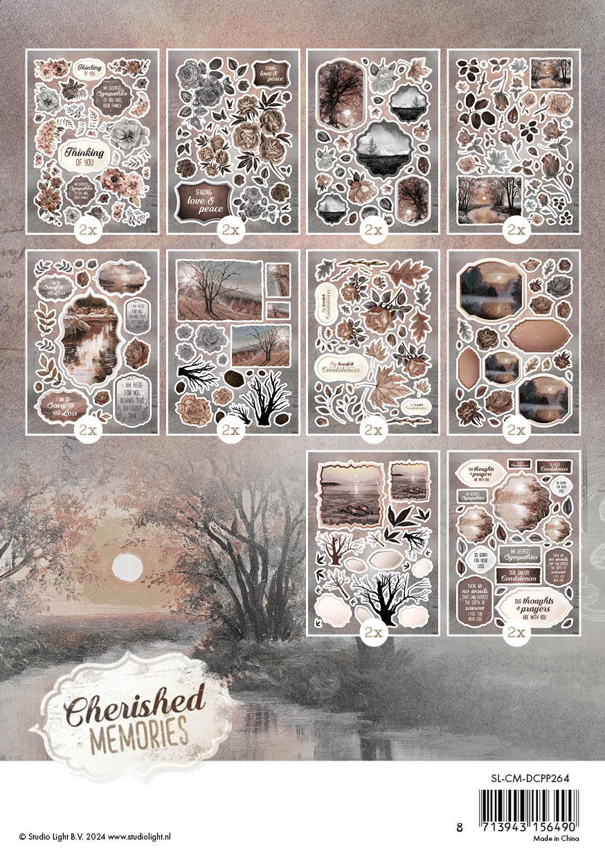 SL Die-Cut Paper Pad Paper Elements Cherished Memories 20 SH-2
