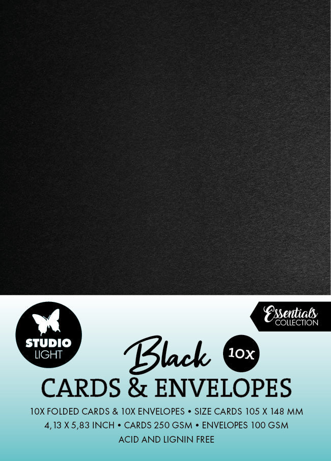 SL Cards & Envelopes Black A6 Consumables 20 PC-1