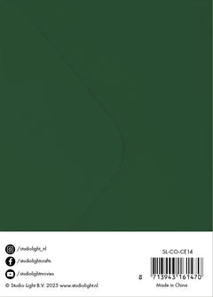Tarjetas y sobres navideños SL, consumibles verdes, 20 piezas-2