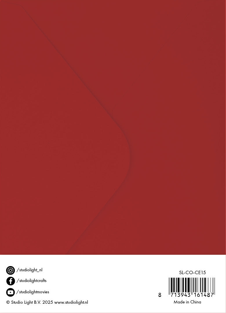 SL Cards & Envelopes Christmas Red Consumables 20 Pieces-2