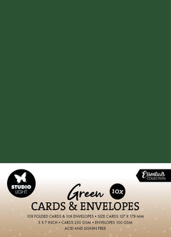 SL Cards & Envelopes Christmas Green Consumables 20 Pieces-1