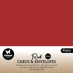 SL Cards & Envelopes Christmas Red Consumables 20 Pieces-1