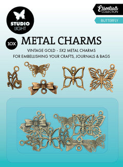 SL Metal Charms Butterfly Consumables 10 PC-1