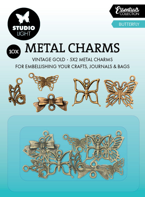 SL Metal Charms Butterfly Consumables 10 PC-1