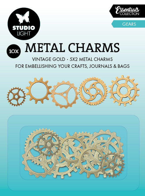 SL Metal Charms Gears Consumables 10 PC-1