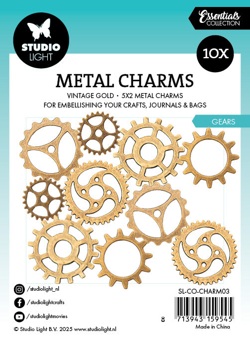 SL Metal Charms Gears Consumables 10 PC-2