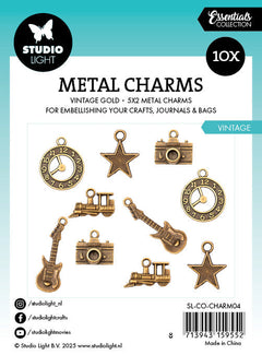 SL Metal Charms Vintage Consumables 10 PC-2