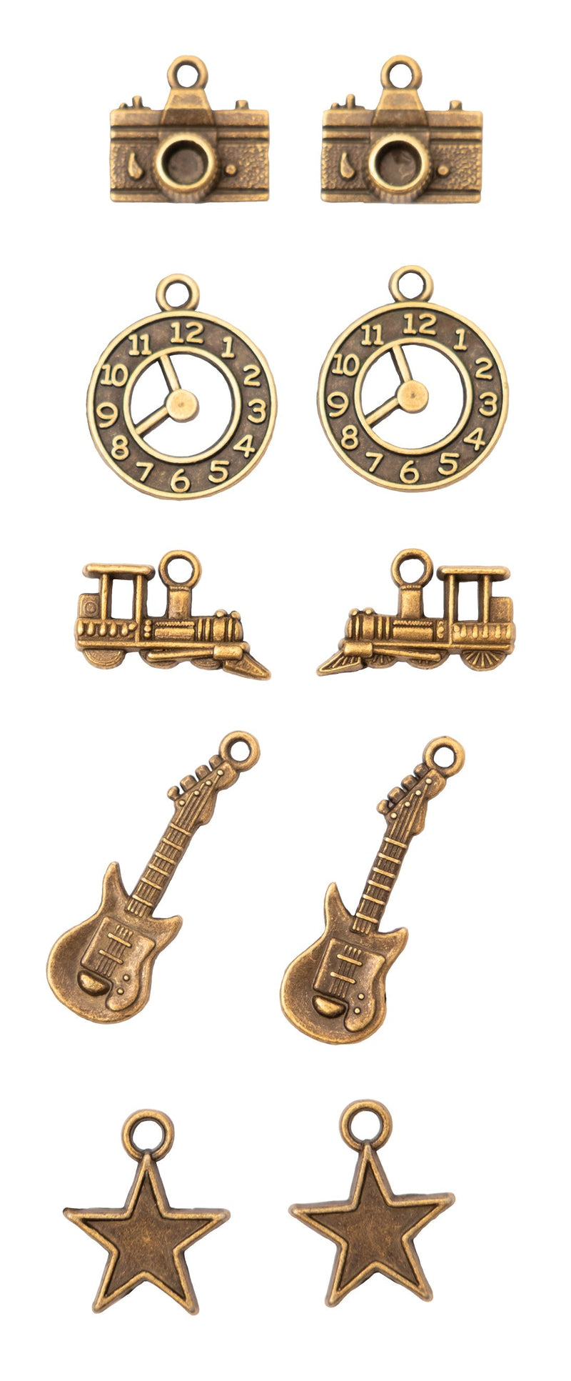 SL Metal Charms Vintage Consumables 10 PC-3