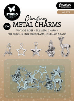 Breloques métalliques SL - Éléments d'hiver essentiels - 10 pièces-1