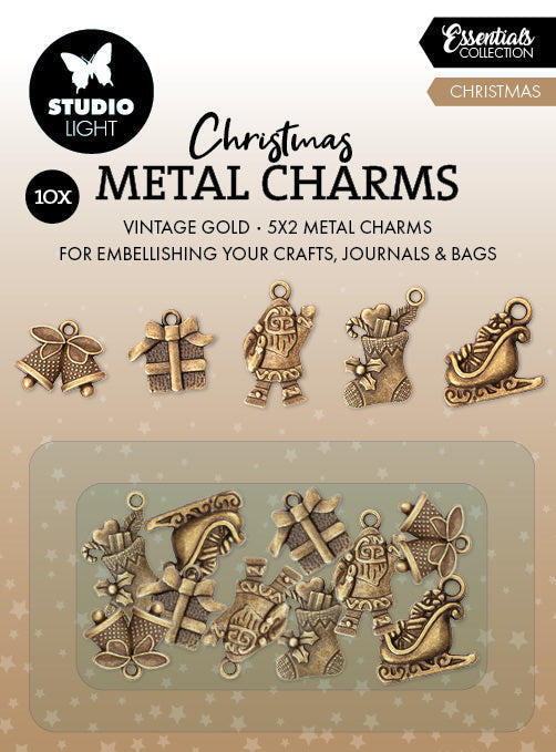 SL Metal Charms Christmas Elements Essentials 10 Pieces-1