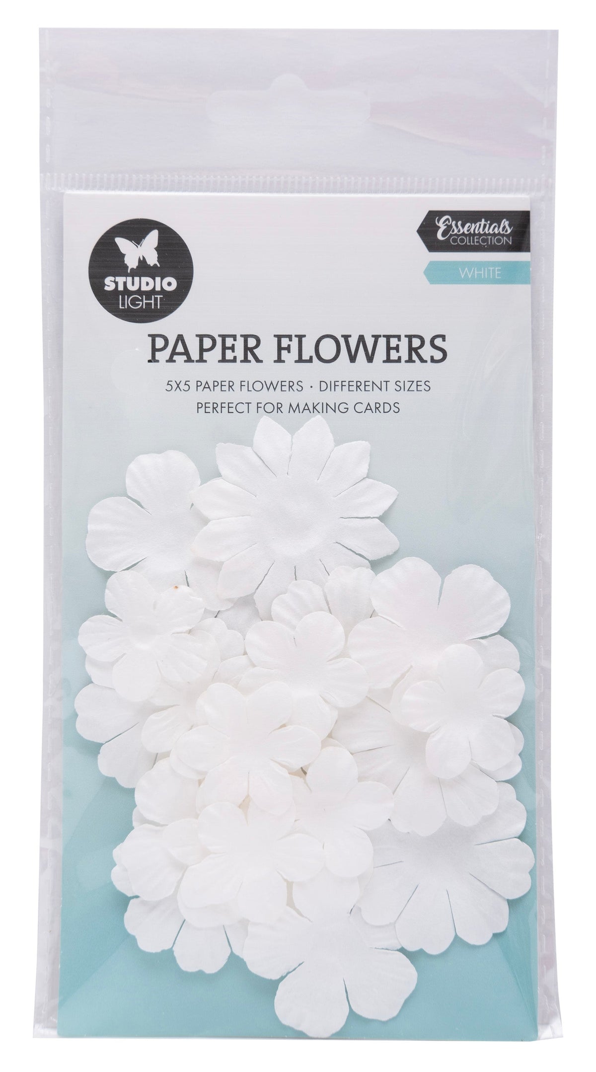 SL Paper Flowers 25x White Consumables 25 PC-1