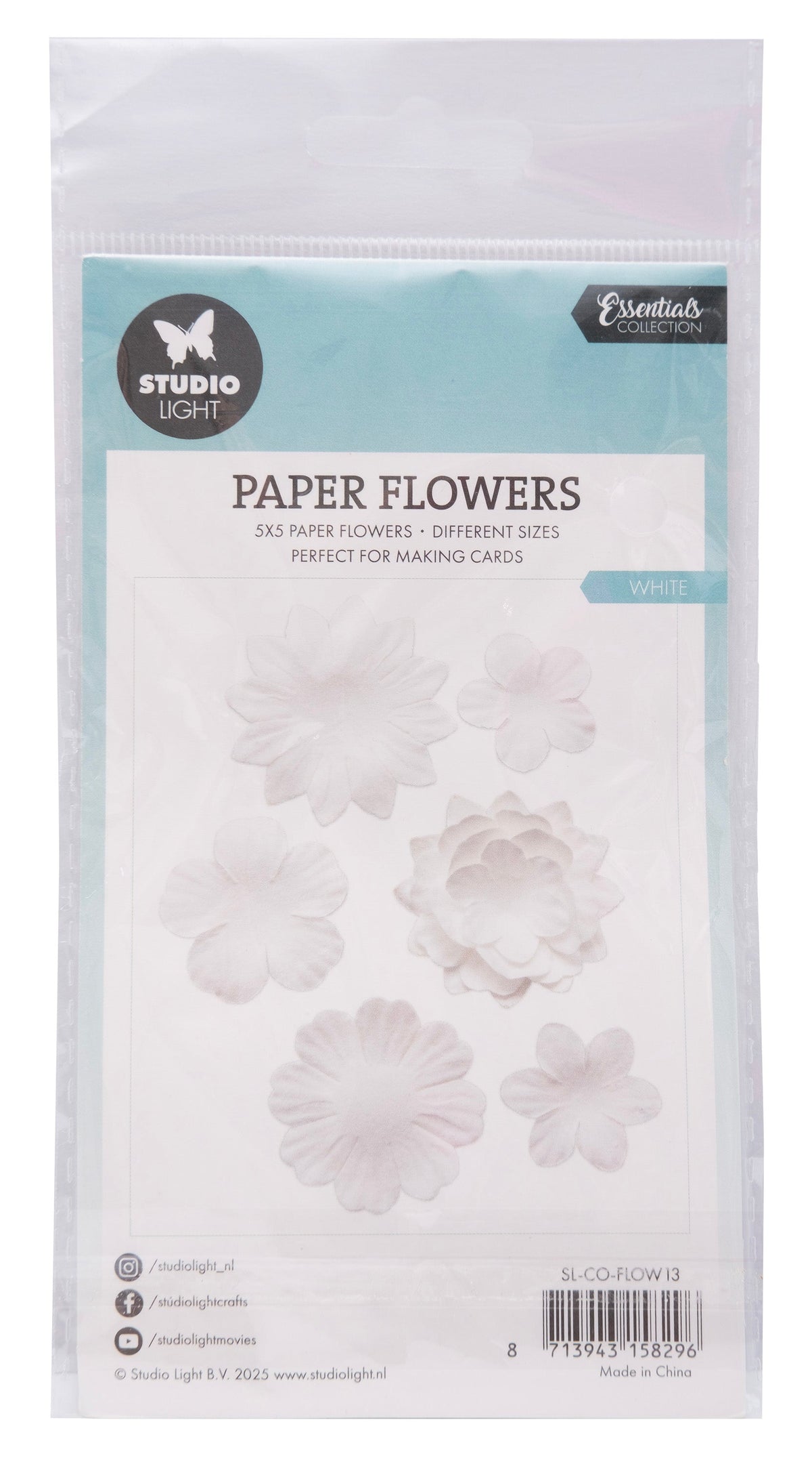 SL Paper Flowers 25x White Consumables 25 PC-2