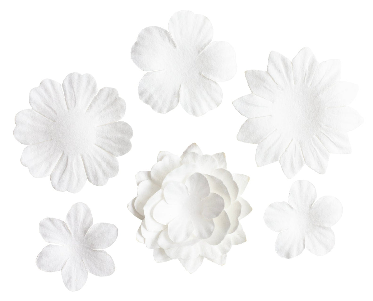 SL Paper Flowers 25x White Consumables 25 PC-3