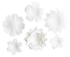 SL Paper Flowers 25x White Consumables 25 PC-3