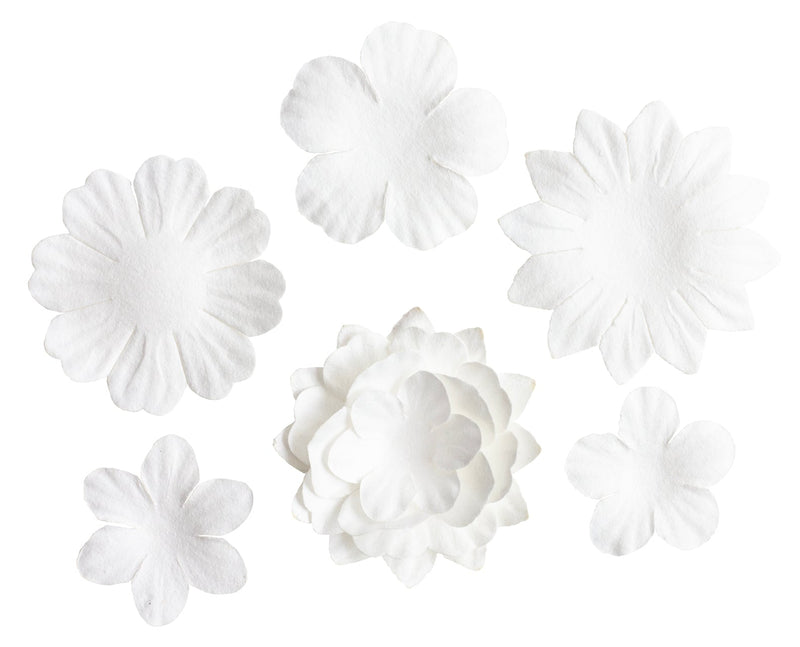 SL Paper Flowers 25x White Consumables 25 PC-3