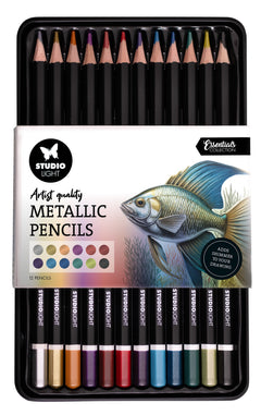 SL Pencils 12 Colors With Metallic Finish Essentials 12 Pieces-1