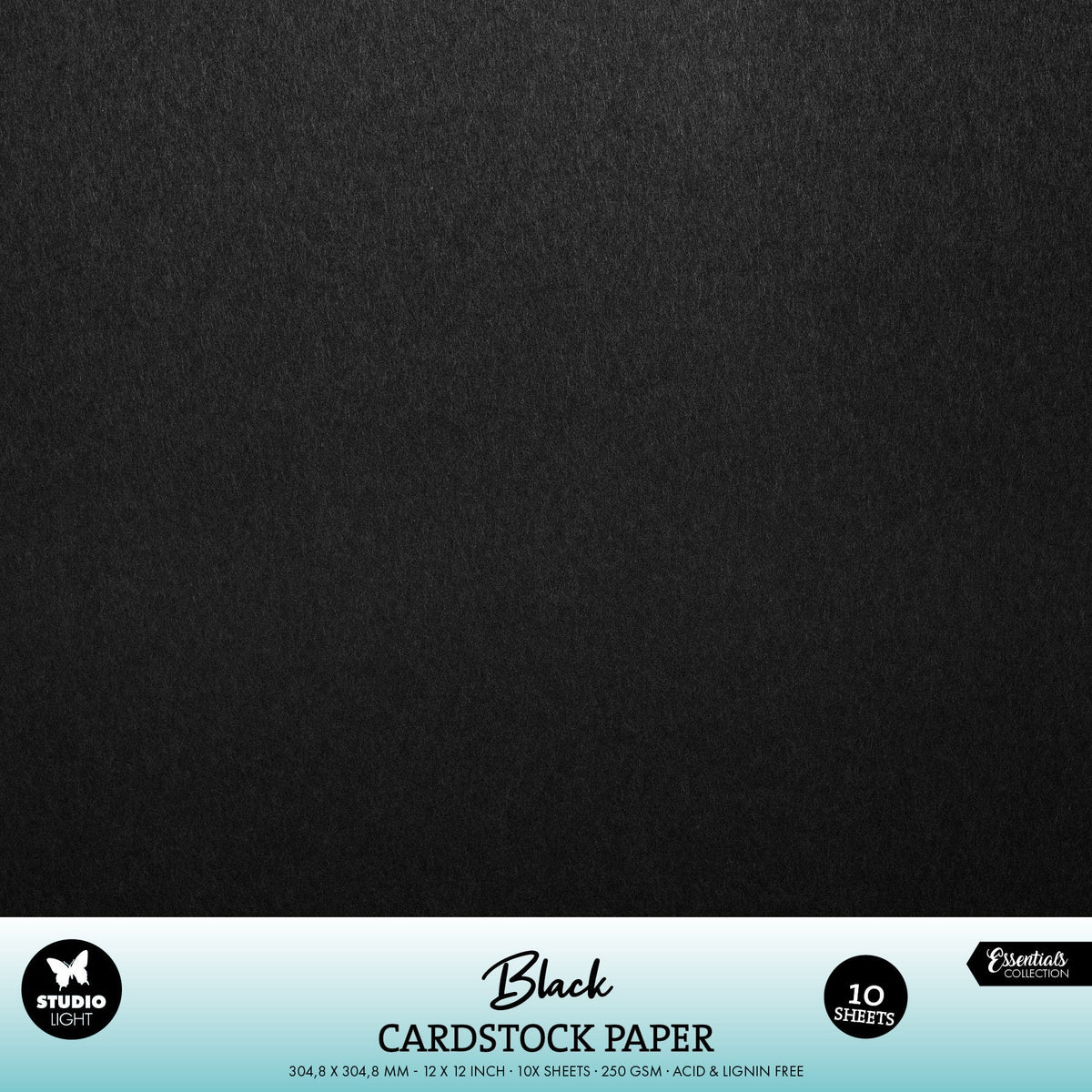 SL Paper Set Black Cardstock 250 gsm Essentials 10 Pieces-1