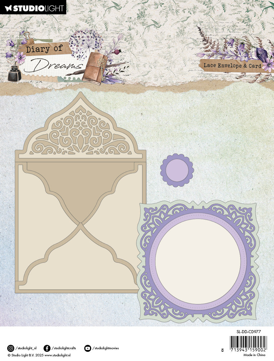 SL Cutting Die Lace Envelope Diary of Dreams 12 PC-2