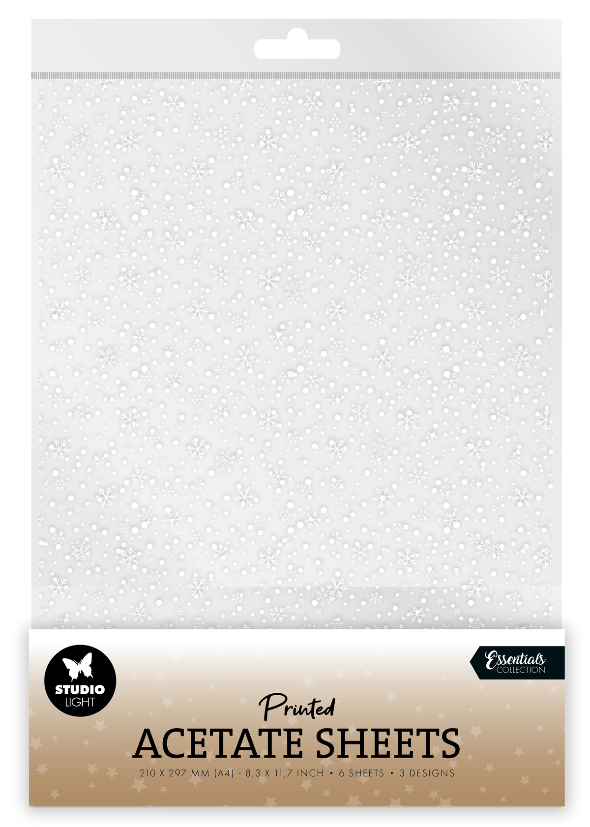 SL Acetate Sheet Snowflakes White Essentials 6 Sheets-1