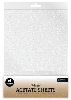 SL Acetate Sheet Snowflakes White Essentials 6 Sheets-1