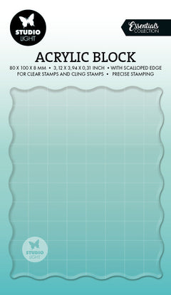 SL Acrylic Stamping Block For Clear And Cling Stamps With Grid Essentials-1