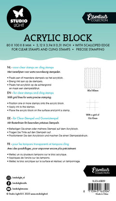 SL Acrylic Stamping Block For Clear And Cling Stamps With Grid Essentials-2