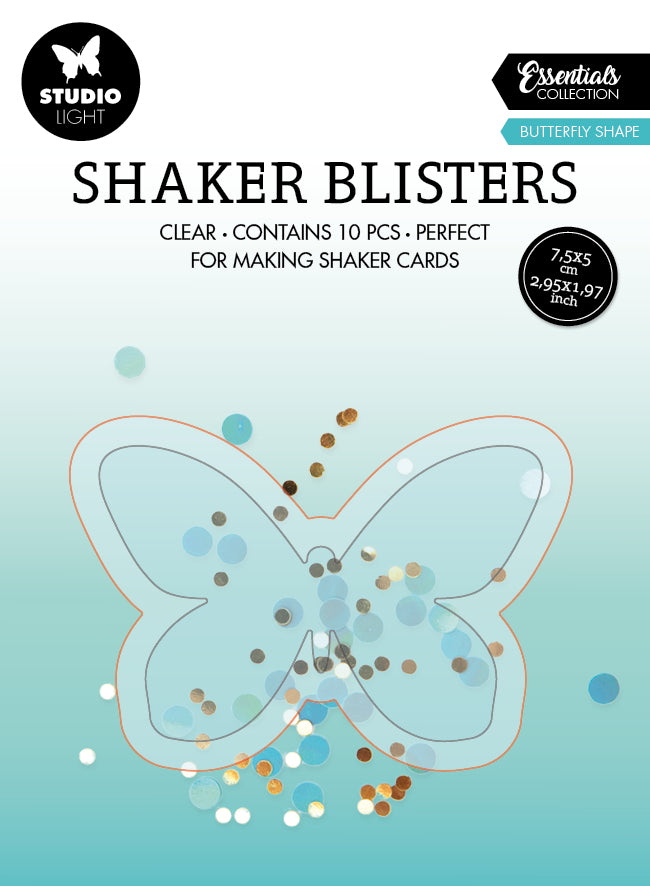 SL Shaker Blister Butterfly Shape Essentials 75x50x6mm 10 PC nr.09-1