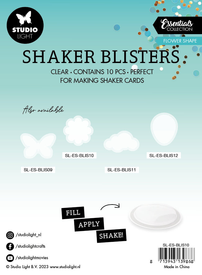 SL Shaker Blister Flower Shape Essentials 62x62x6mm 10 PC nr.10-3