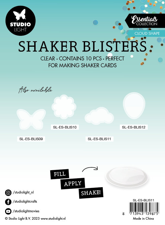 SL Shaker Blister Cloud Shape Essentials 75x42x6mm 10 PC nr.11-3