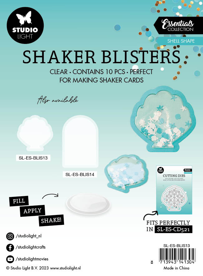 SL Shaker Blisters Shell Shape Essentials 75x75x11mm 10 PC nr.13-3