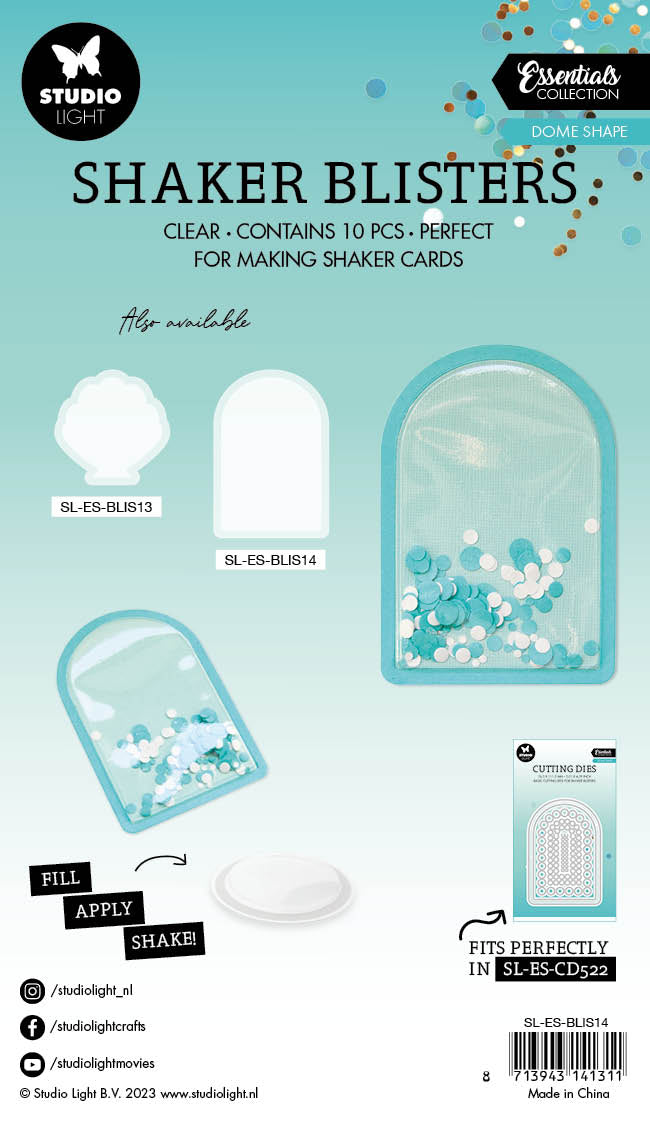 SL Shaker Blisters Dome Shape Essentials 75x110x11mm 10 PC nr.14-3