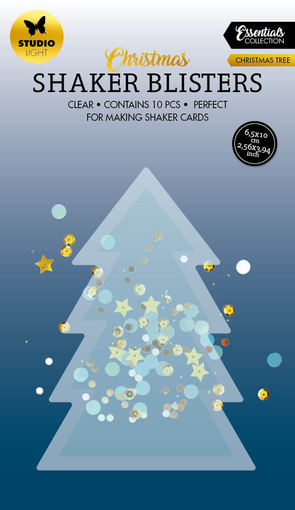SL Shaker Blisters Christmas Tree Essentials  81.5x113x11mm 10 PC nr.15-1
