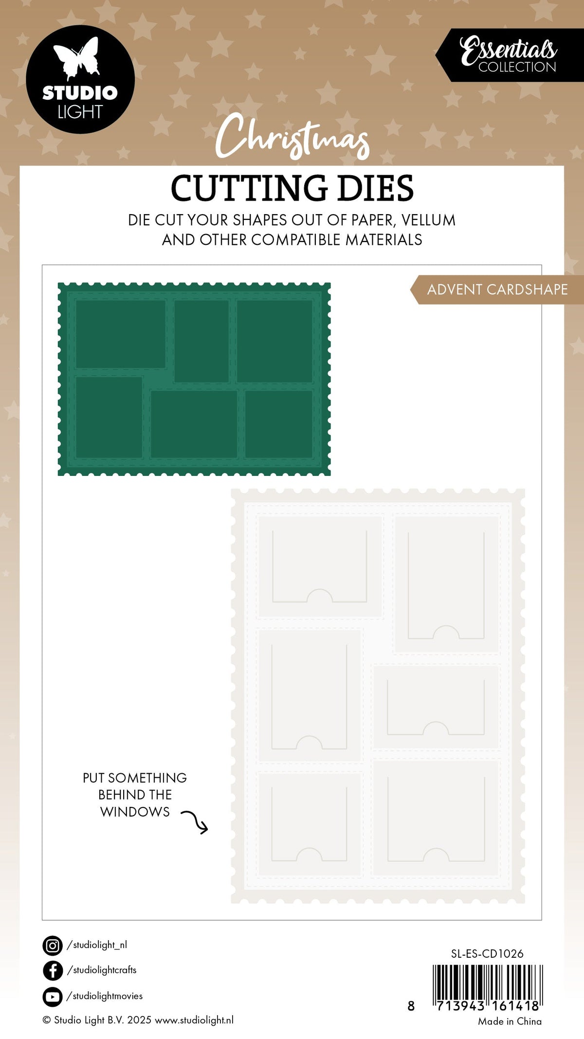 SL Cutting Die Advent Cardshape Essentials 8 Pieces-2
