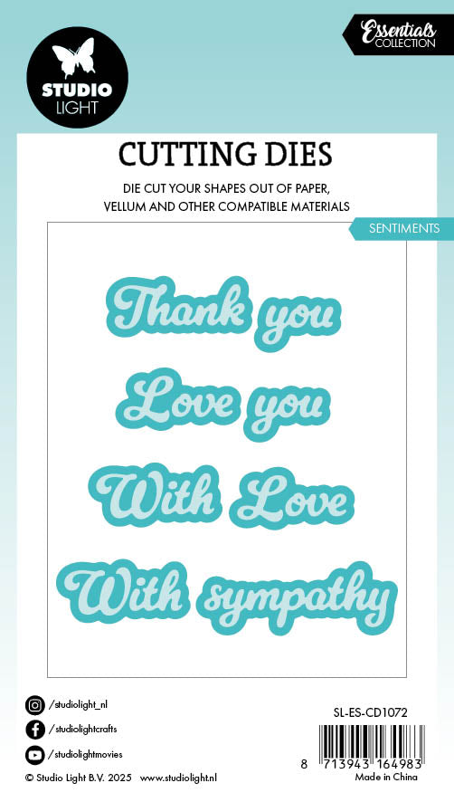 SL Cutting Die Sentiment Essentials 77x86x1mm 10 Pieces-2