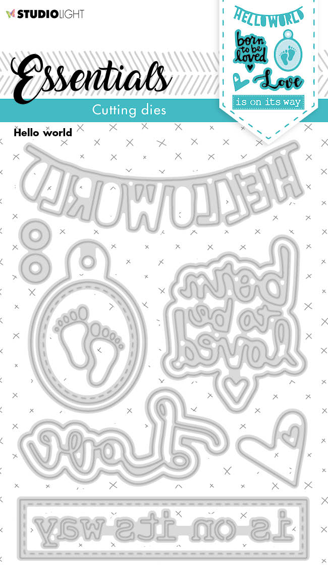 SL Cutting Die Hello World Essentials 105x148x1mm 1 PC nr.170-1