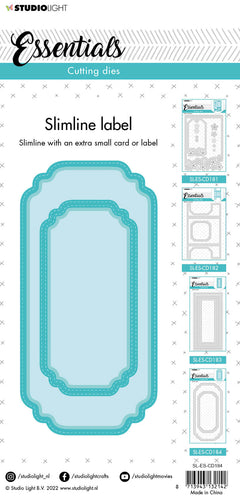 SL Cutting Die Slimline Label Essentials 105x210x1mm 1 PC nr.184-6