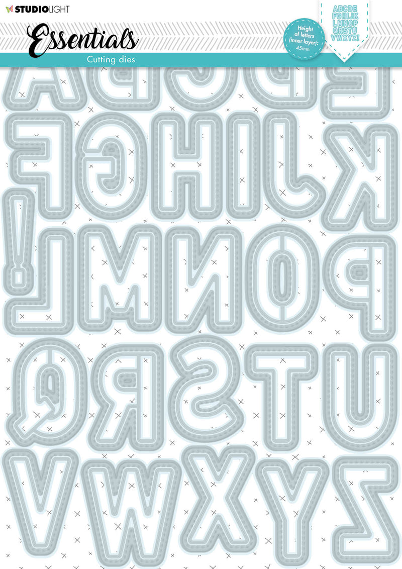 SL Cutting Die Large Alphabet Essentials 210x297x1mm 54 PC nr.185-1