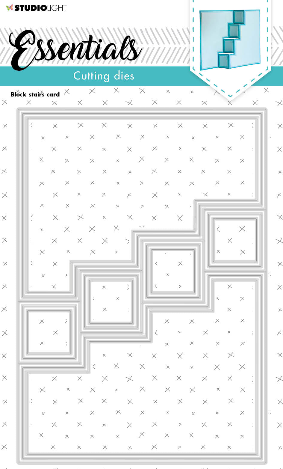 SL Cutting Die Block Stairs Card Essentials 140x200x1mm 13 PC nr.210-1