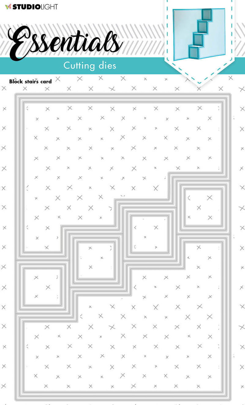 SL Cutting Die Block Stairs Card Essentials 140x200x1mm 13 PC nr.210-1