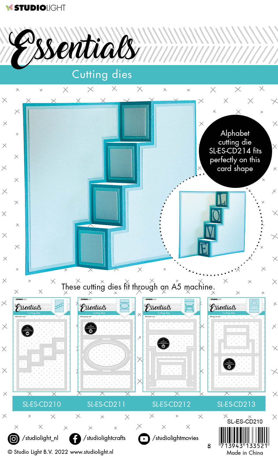 SL Cutting Die Block Stairs Card Essentials 140x200x1mm 13 PC nr.210-3