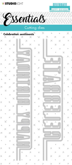 SL Cutting Die Celebration Sentiments Essentials 58x152x1mm 4 PC nr.215-1