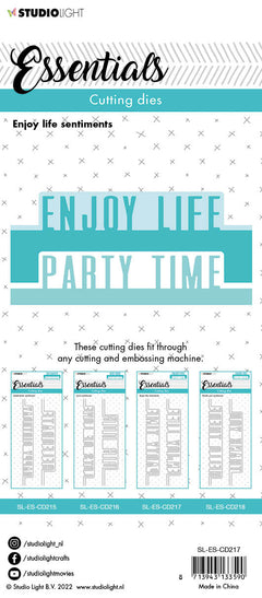 SL Cutting Die Enjoy Life Sentiments Essentials 62x152x1mm 4 PC nr.217-3