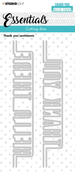 SL Cutting Die Thank You Sentiments Essentials 60x152x1mm 4 PC nr.218-1